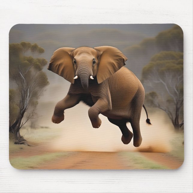 Elephant Kangaroo Hop, Mousepad (Front)