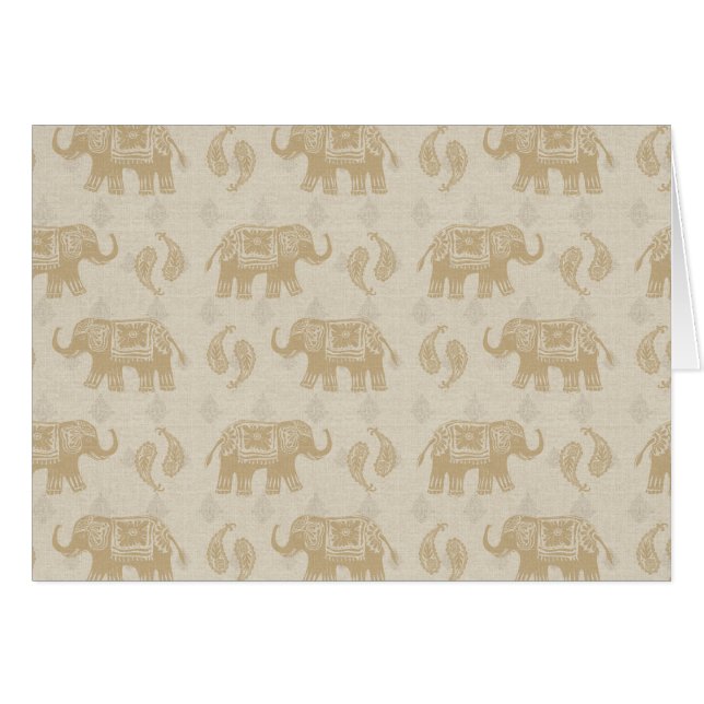 Elephant Khaki Caravan Pattern (Front Horizontal)