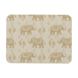 Elephant Khaki Caravan Pattern Magnet