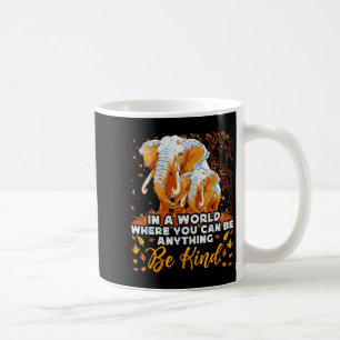 Elephant Kind Quote Support Motivational Inspirati Coffee Mug
