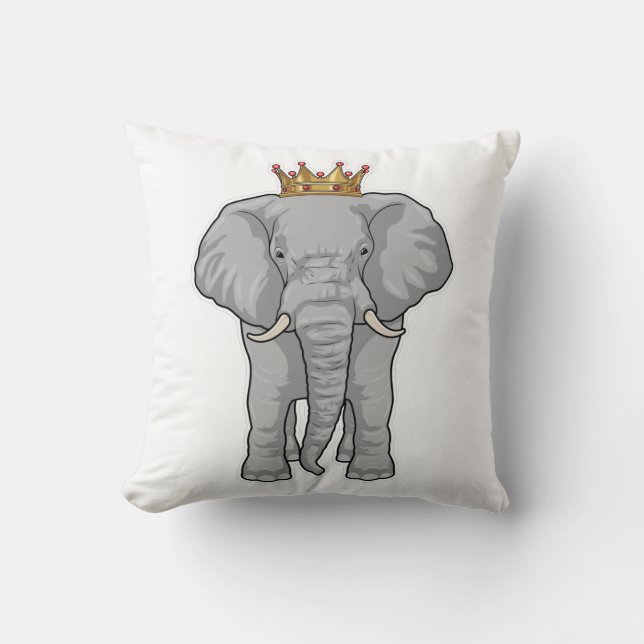 Elephant King Crown Cushion (Front)