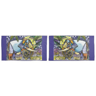 Elephant king design king size pillowcase set