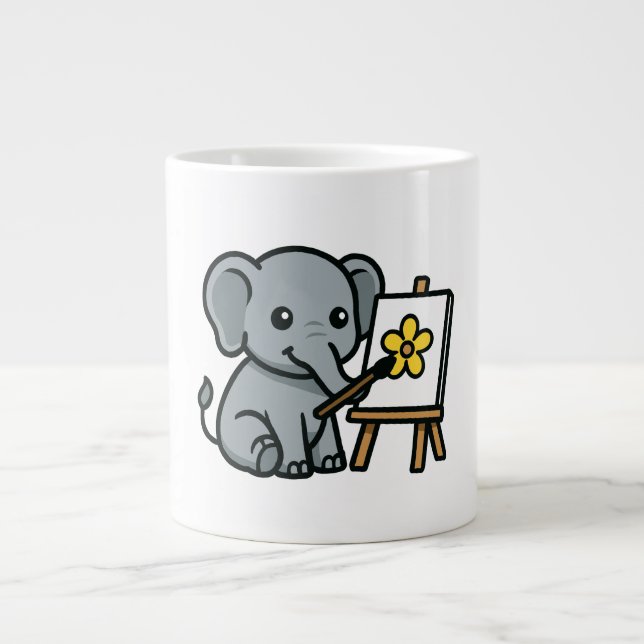 elephant large coffee mug (Front)