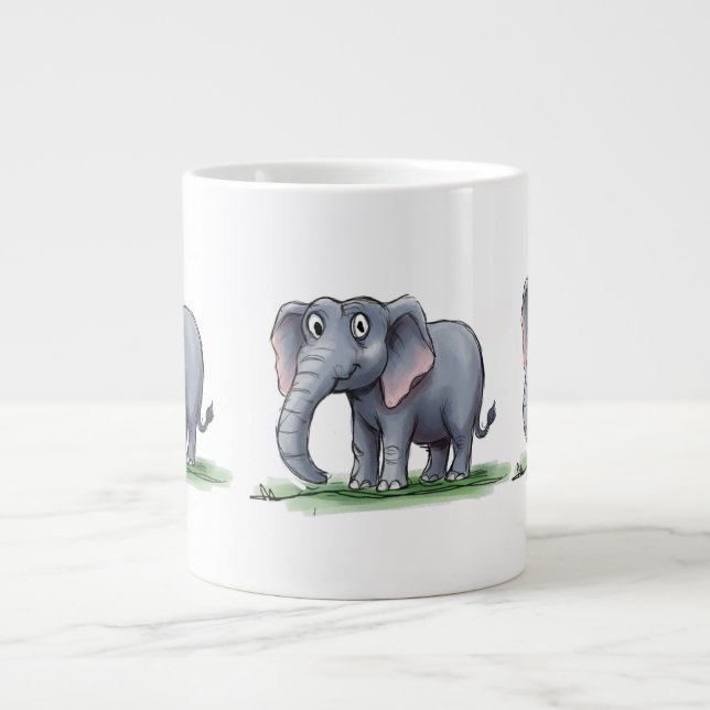 Elephant Large Coffee Mug (Front)