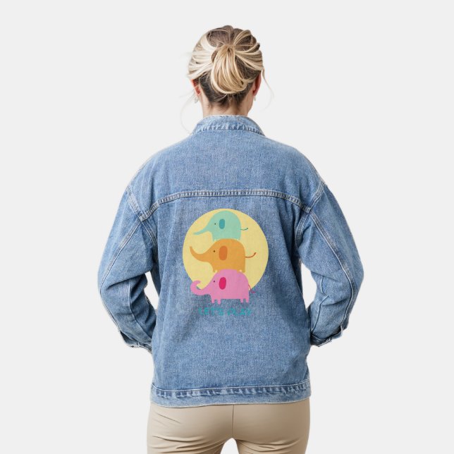 elephant , let's play denim jacket (Model)