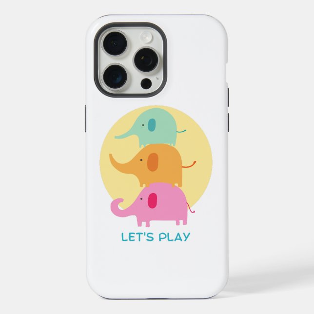 elephant , let's play iPhone case (Back)