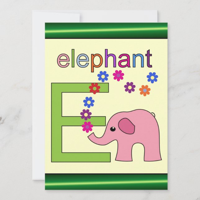 Elephant Letter E (Front)