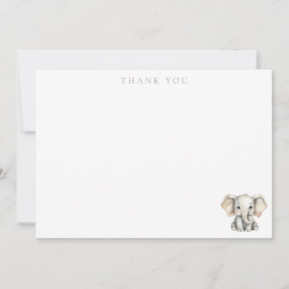Elephant Little Peanut Baby Shower Thank You Card
