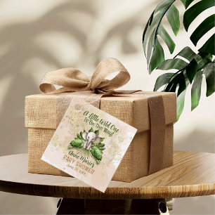 Elephant Little Wild One Is On The Way Baby Shower Favour Tags