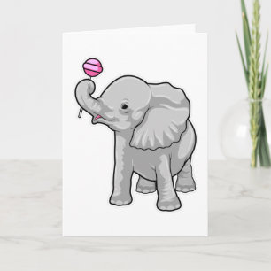 Elephant Lollipop Card