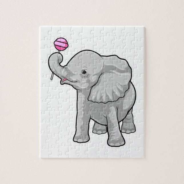 Elephant Lollipop Jigsaw Puzzle (Vertical)