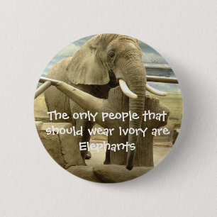 Elephant Love 6 Cm Round Badge