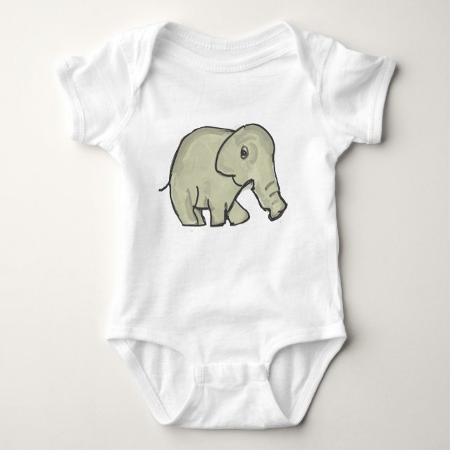 Elephant Love Baby Bodysuit (Front)
