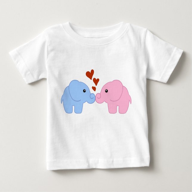Elephant-love Baby T-Shirt (Front)