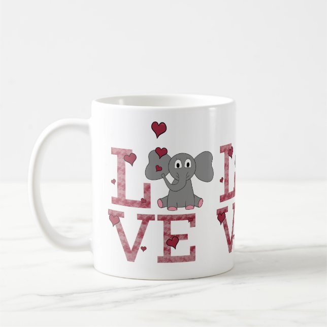 Elephant Love  Coffee Mug (Left)
