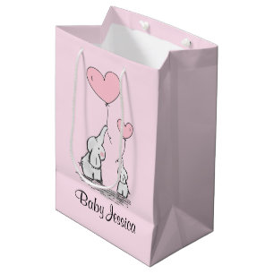 Elephant Love Design Gift Bag