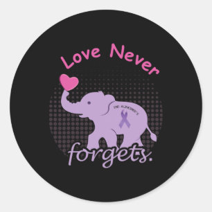 Elephant Love End Heimer End Heimerheimer Heimerhe Classic Round Sticker