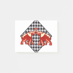Elephant Love Houndstooth Diamond Post-it Notes