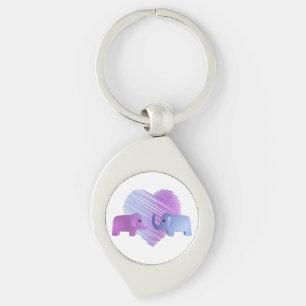 Elephant Love Key Ring