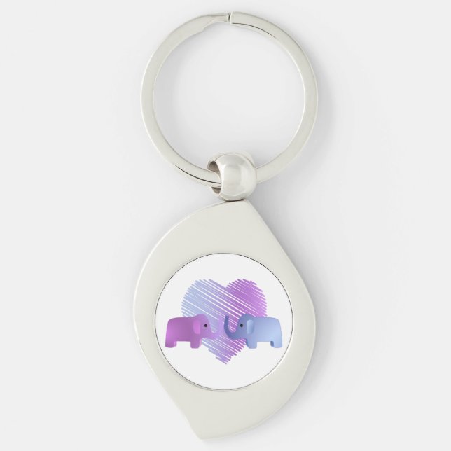 Elephant Love Key Ring (Front)