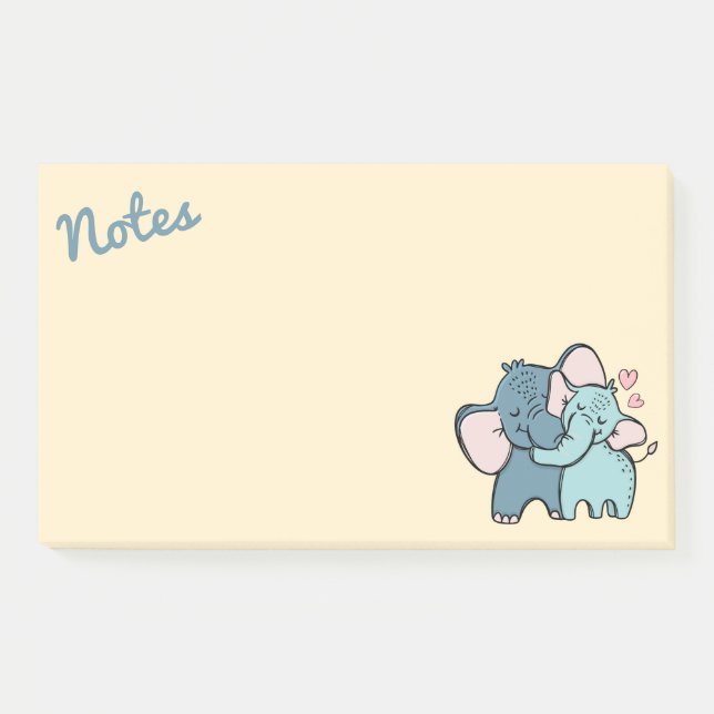 Elephant Love Post-It Notes (Front)