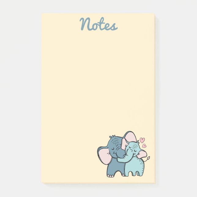 Elephant Love Post-It Notes (Front)