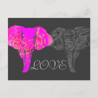ELEPHANT LOVE POSTCARD