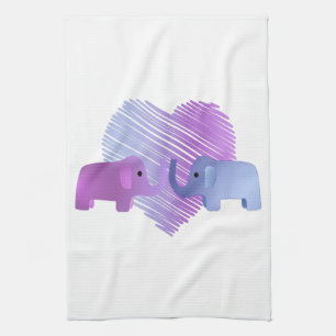Elephant Love Tea Towel