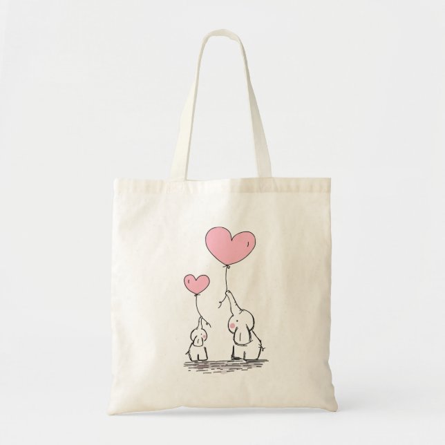 Elephant Love Tote Bag (Front)