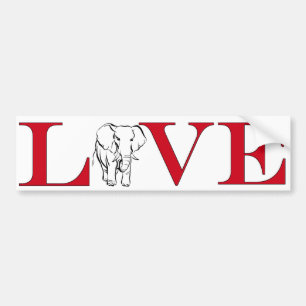 Elephant Lover Bumpersticker Bumper Sticker