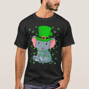 Elephant Lover Leprechaun Hat Elephant St. Patrick T-Shirt