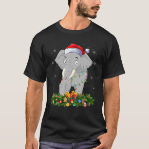 Elephant Lover Matching Funny Santa Hat Elephant C T-Shirt