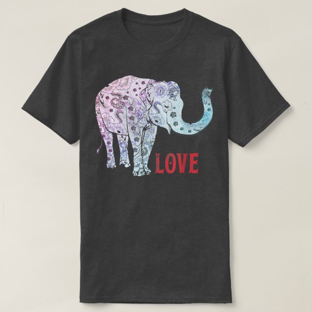 Elephant Lover T shirt Love Elephants Indian God S (Design Front)