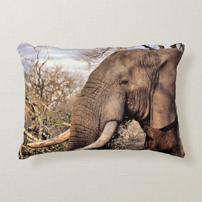 Elephant Lovers Art Decorative Cushion (Front)