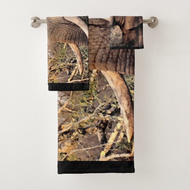 Elephant Lovers Bath Towel Set (Insitu)