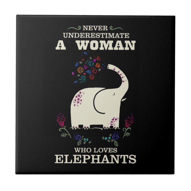 Elephant Lovers Ceramic Tile (Front)