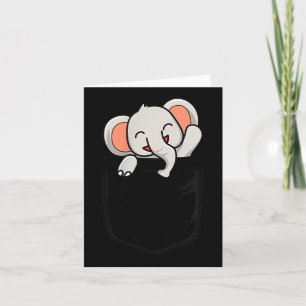 Elephant Lovers Cute Funny Elephant In Cket Card