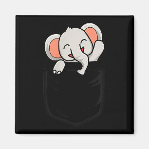 Elephant Lovers Cute Funny Elephant In Cket Magnet