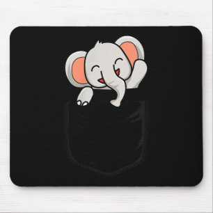Elephant Lovers Cute Funny Elephant In Cket Mouse Pad