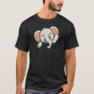 Elephant Lovers Cute Funny Elephant In Cket  T-Shirt