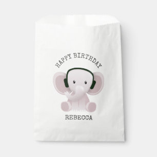 Elephant loves music favour bag