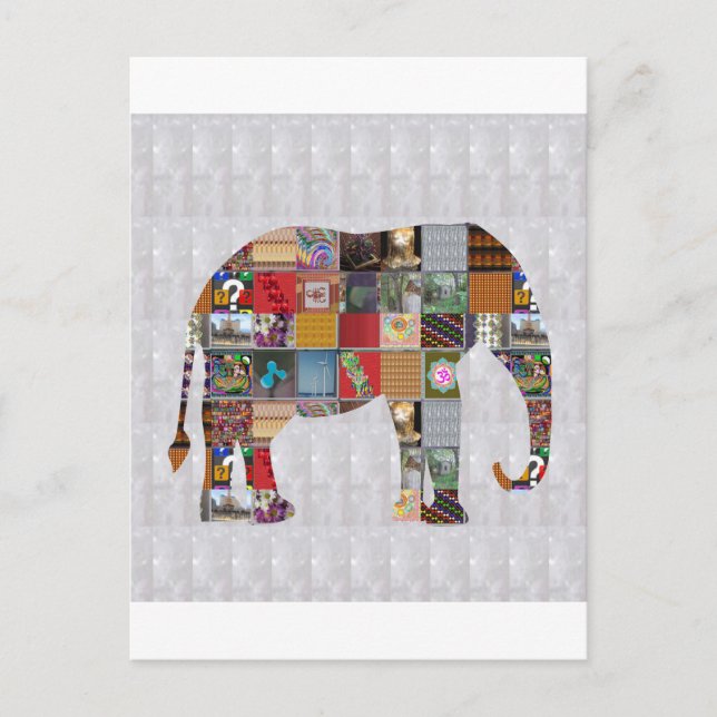 ELEPHANT LowPRICE GROUPcard GRANDcard NVN491 Postcard (Front)