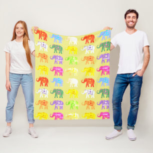 Elephant Lucky Fleece Blanket