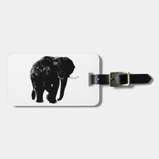 Elephant Luggage Tag (Front Horizontal)