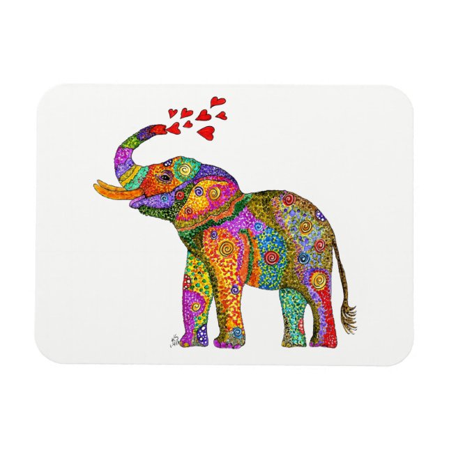 Elephant Magnet 3"x4" (Horizontal)