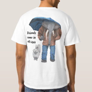 Elephant Man Walking Dogs Fantasy Art Shirt