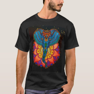 Elephant Mandala with a Mystical Lotus T-Shirt