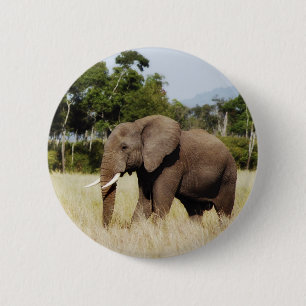 Elephant Masai Mara, Kenya badge button