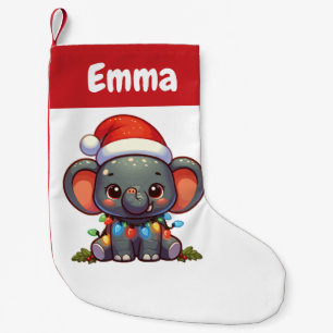 Elephant Merry Christmas Winter Animals Elephants Small Christmas Stocking
