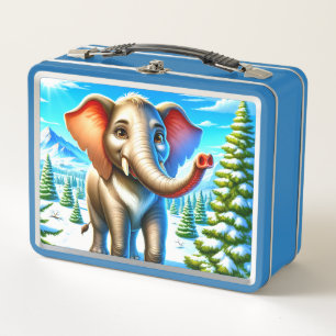 Elephant Metal Lunch Box